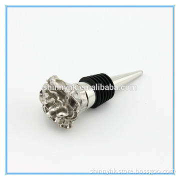 Grace flower design custom cork wine bottle stoppers